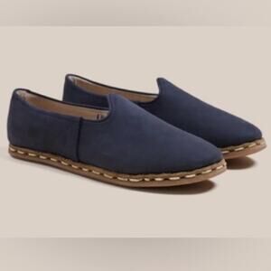 Sabah Turkish Loafer Slippers Baleen Navy Blue
Suede Leather Size 38 7 Shoe